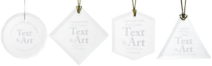 4 Shapes of Glass Ornaments
