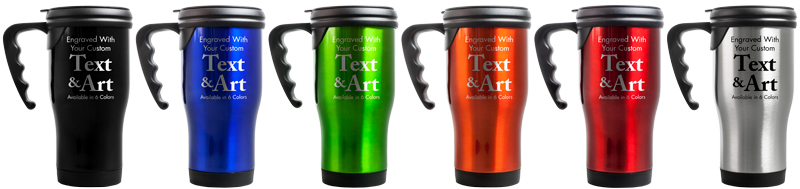 6 Colors of Travel Mugs