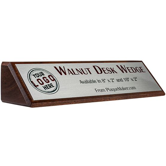 Desk Name Plates Custom Engraved Walnut Wood
