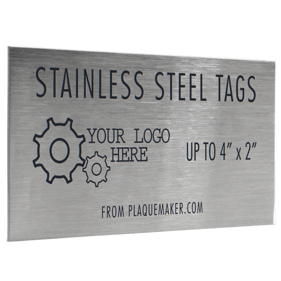 Stainless Steel Tags - up to 4x2