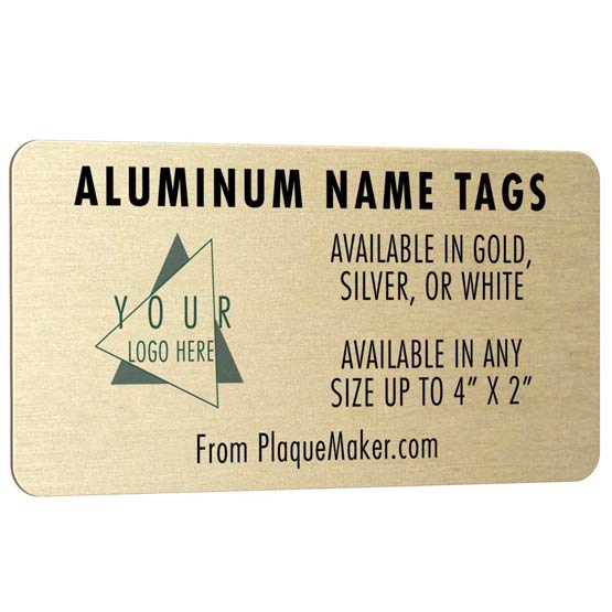 Custom Name Tags with Logo - Full Color Aluminum Name Tags Questions & Answers