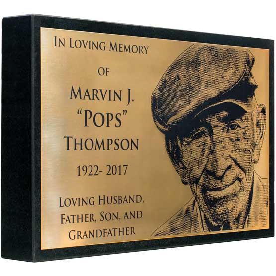 Where is the headstone engraved?