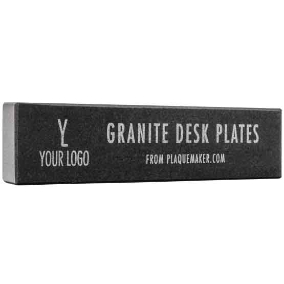 Custom Desk Plate - Engraved Granite Desk Name Plate with Logo Questions & Answers