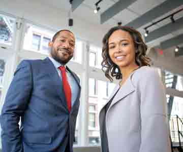 Businessman and Businesswoman