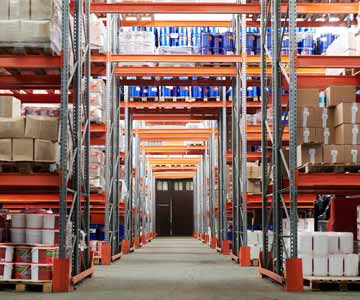 A warehouse facility for storing, sorting, and shipping goods quickly and efficiently.