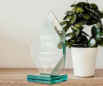 Royal diamond award on a desk