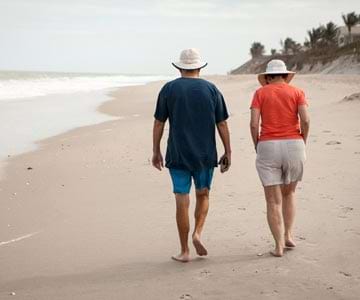 Elderly Couple on the Beach