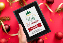 Corporate Christmas Gifts Featuring Ugly Sweater Competition Plaque