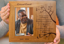 Personalized Picture Frame Memorial Held By Woman.