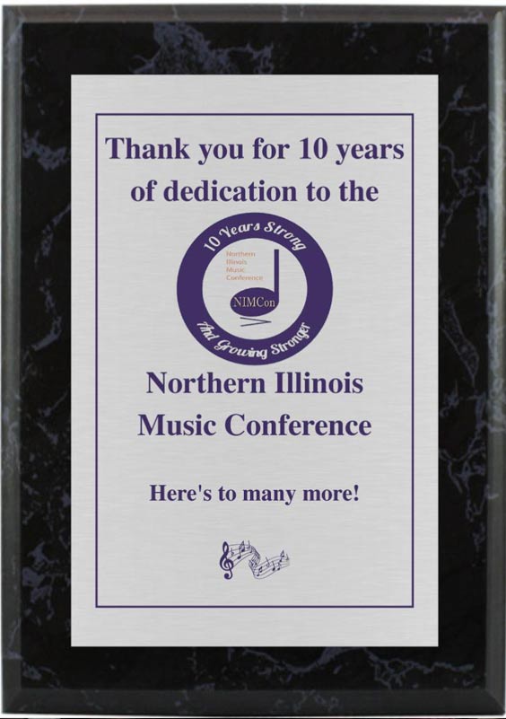 Customer Image Review for 6" x 8" Silver Aluminum Plaque.