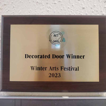 Customer Image Review for 5” x 7” Gold Aluminum Plaque