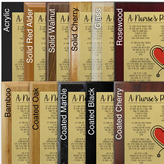 Comparison of board options with gold aluminum metal.
