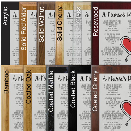 Comparison of board options with silver aluminum metal.