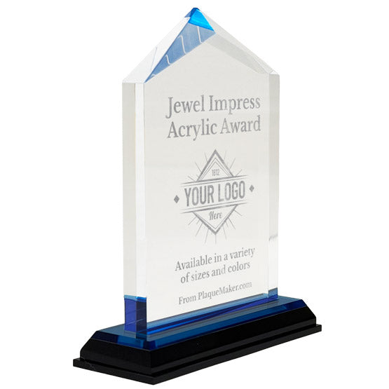 Custom Acrylic Awards - Jewel Point Custom Awards With Base
