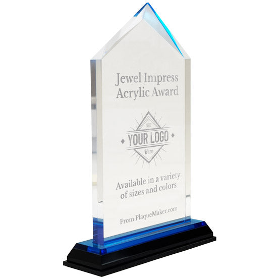 Custom Acrylic Awards - Jewel Point Custom Awards With Base