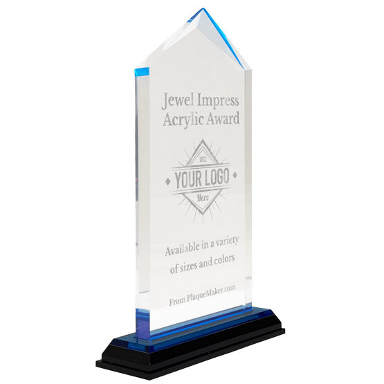 Custom Acrylic Awards - Jewel Point Custom Awards With Base