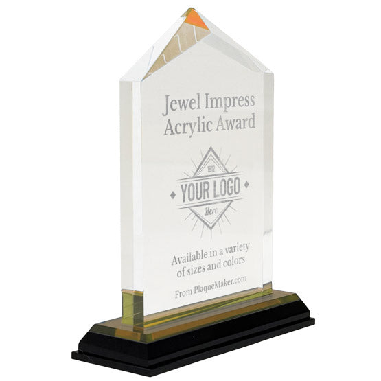 Custom Acrylic Awards - Jewel Point Custom Awards With Base