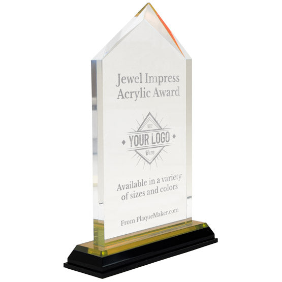 Custom Acrylic Awards - Jewel Point Custom Awards With Base