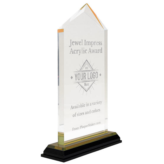Custom Acrylic Awards - Jewel Point Custom Awards With Base