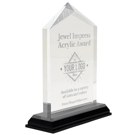 Custom Acrylic Awards - Jewel Point Custom Awards With Base