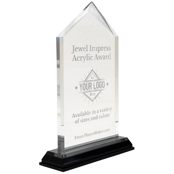 Custom Acrylic Awards - Jewel Point Custom Awards With Base