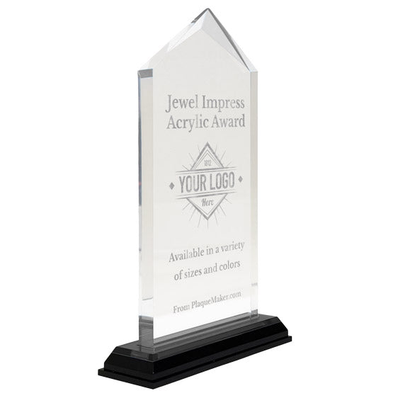 Custom Acrylic Awards - Jewel Point Custom Awards With Base