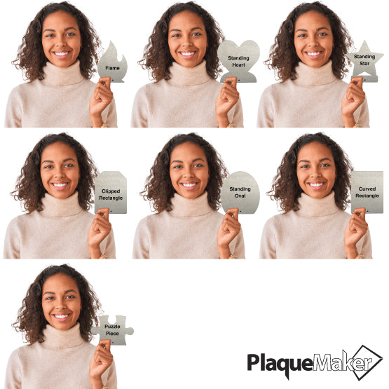 Custom Shaped Stainless Steel Awards - Economy Awards with Color Printing