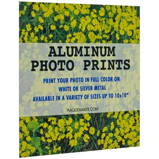 Custom Aluminum Metal Photo Print With Rectangle Shape And Showing Customization Options On Flower Artwork