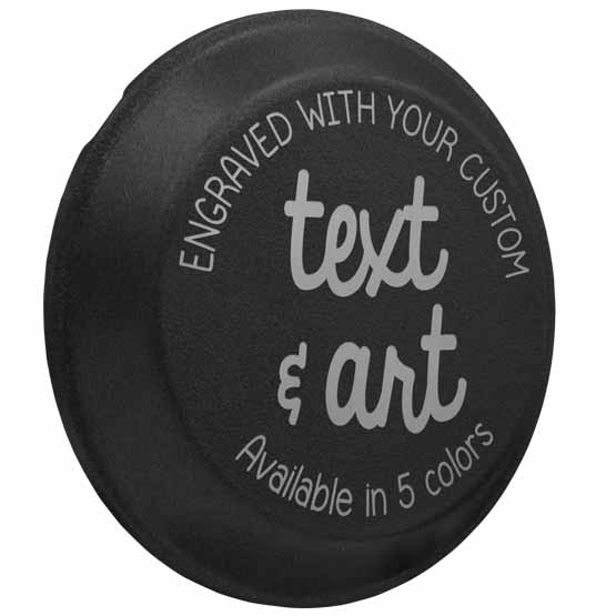 Custom Nine Inch Aluminum Pie Pan With Black Lid Showing Customization Options For Text And Artwork