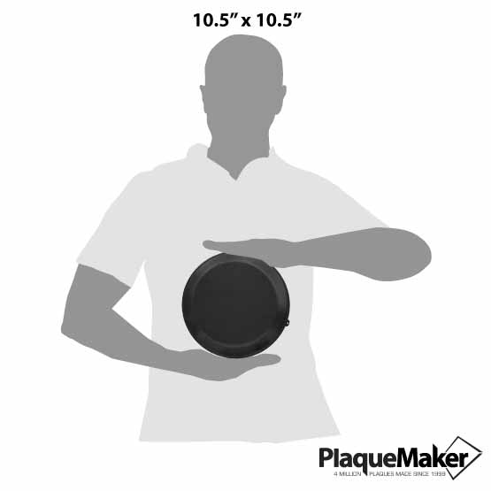 Size Guide With Measurements And Blank Figure Holding Custom Nine Inch Aluminum Pie Pan With Black Lid