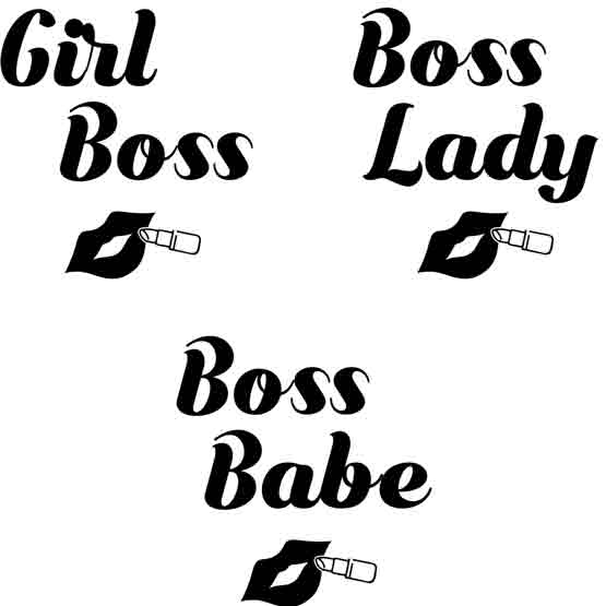 Sample Designs Of Girl Boss Or Boss Lady Or Boss Babe Text With Lips Artwork For Pink 20 Ounce Stainless Steel Tumbler