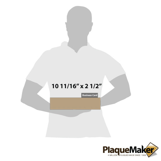 Size Guide With Blank Figure Holding Light Brown Faux Leather Desk Wedge With Card Slot Against White Background