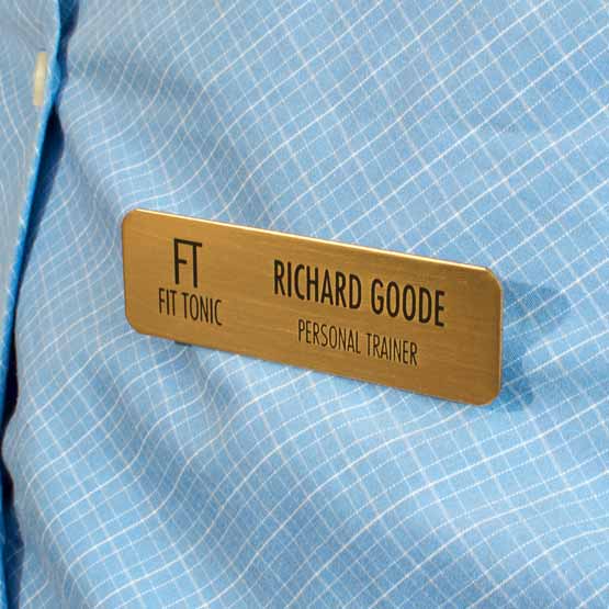 Customizable Bronze Name Tags - Sign 2 - up to 4