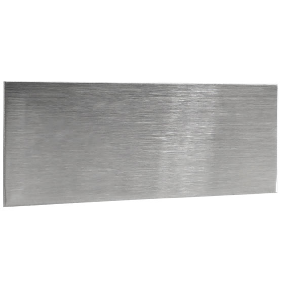 Blank Stainless Steel Name Tag From Set Of Ten Matching Tags With Rectangle Shape Displayed Against A White Background