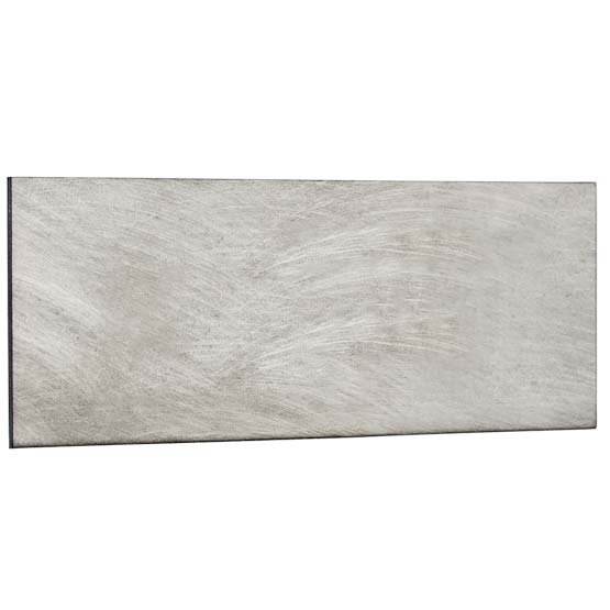 Blank Titanium Name Tag From Set Of Ten Matching Tags With Rectangle Shape Displayed Against A White Background