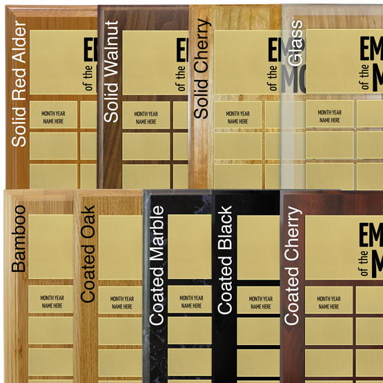 Comparison of board options with gold aluminum metal.