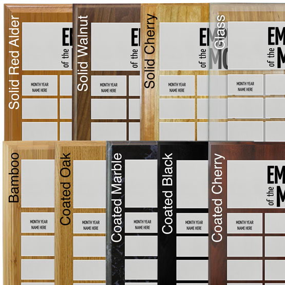 Comparison of board options with silver aluminum metal.