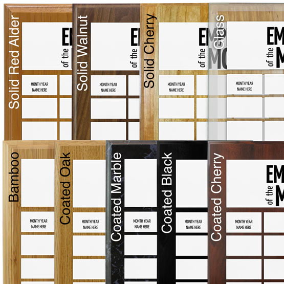 Comparison of board options with white aluminum metal.
