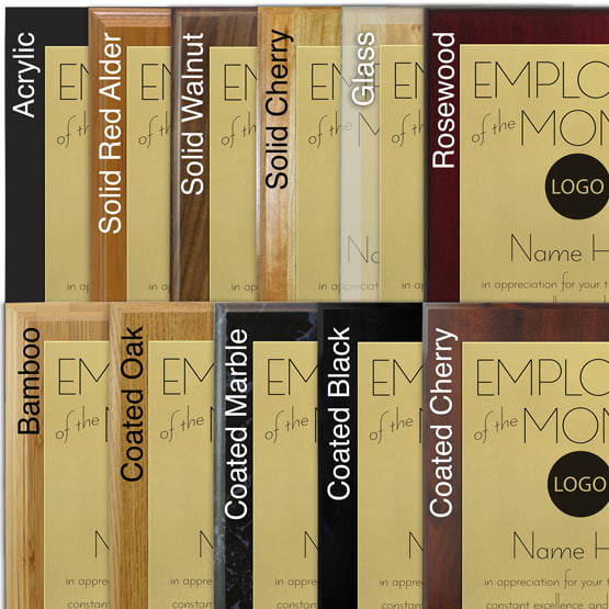 Comparison of board options with gold aluminum metal.