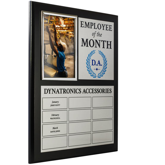 Custom Employee Of The Month Perpetual With Your Logo, Picture, And Names.