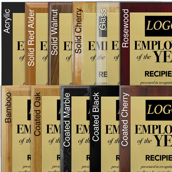 Custom Employee of the Year Plaque in Full Color with Your Logo
