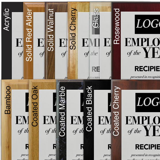 Custom Employee of the Year Plaque in Full Color with Your Logo