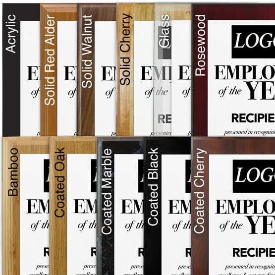 Custom Employee of the Year Plaque in Full Color with Your Logo