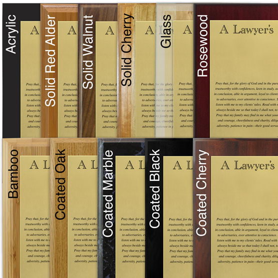 Custom Lawyer’s Prayer Plaque - Aluminum Plaque with Name and Title