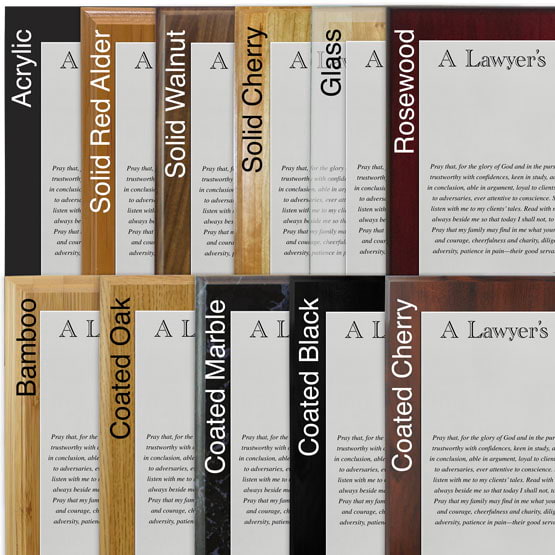Custom Lawyer’s Prayer Plaque - Aluminum Plaque with Name and Title