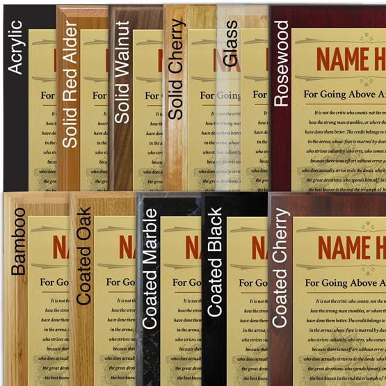 Custom Recognition Awards - Man in the Arena Above and Beyond Plaques