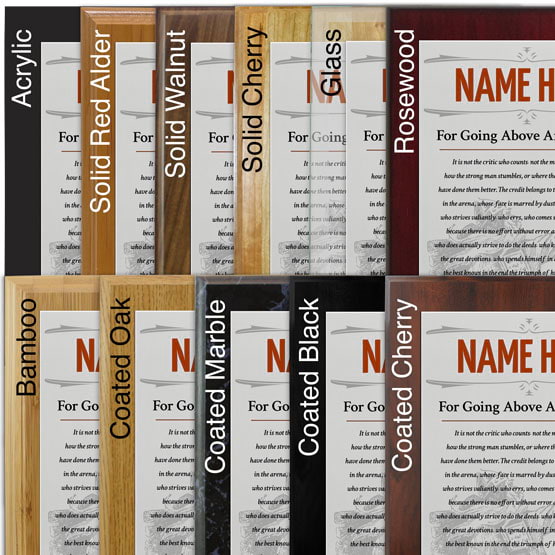 Custom Recognition Awards - Man in the Arena Above and Beyond Plaques