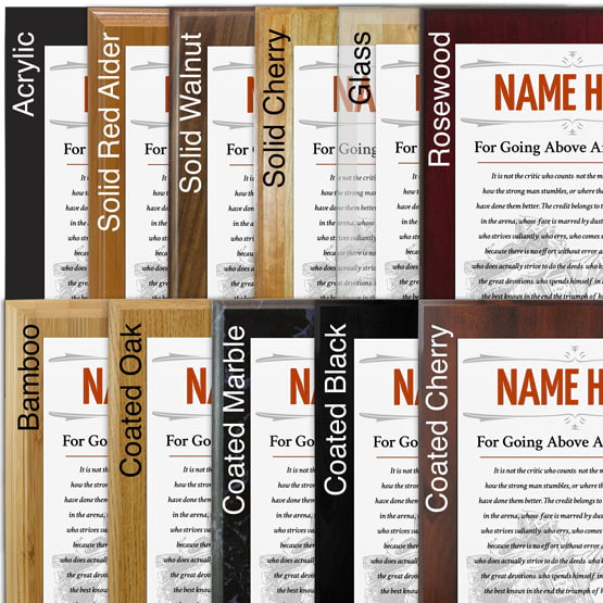 Custom Recognition Awards - Man in the Arena Above and Beyond Plaques