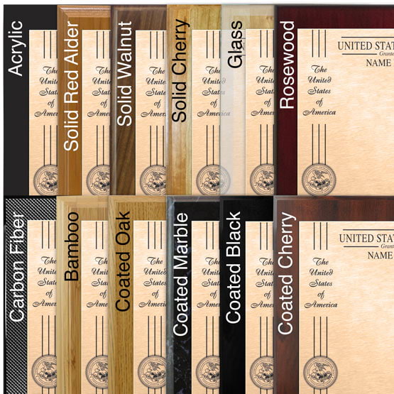 Comparison of board options with bronze metal
