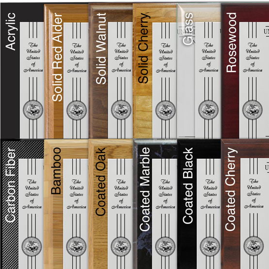 Comparison of board options with silver aluminum metal.